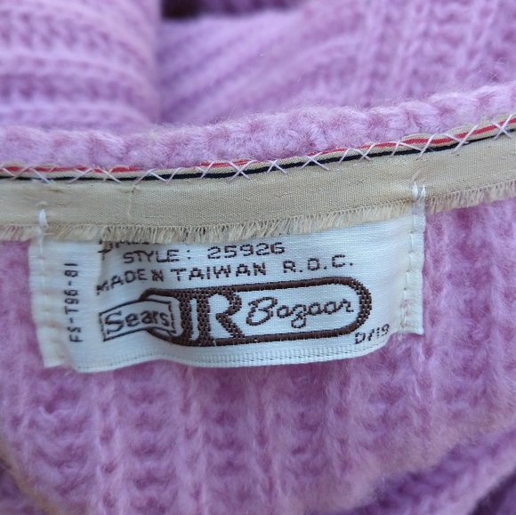 1980's ORCHID CARDIGAN SWEATER 80's S M - Picture 10 of 10